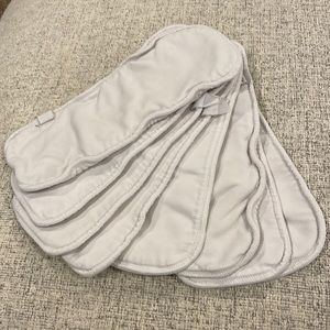 8 small Thirstie Hemp Cloth Diaper Inserts